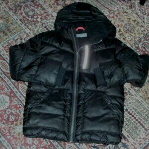 MICHAEL KORS Black Hooded Puffer Quilted Full Zip Winter Jacket Coat size 10/12